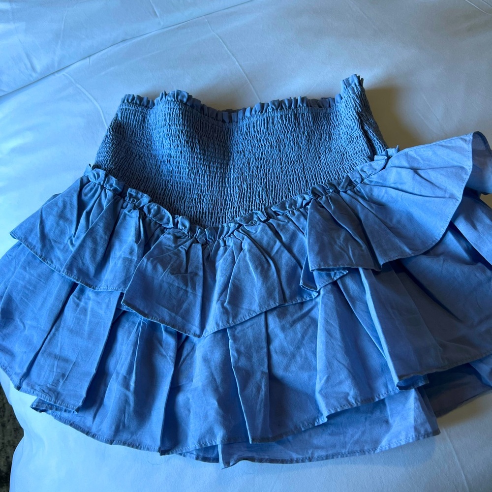 En saison blue skirt from Anthropologie